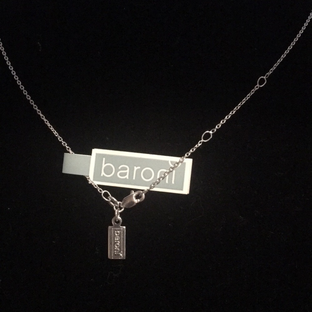 Baroni Sterling Silver Etched Sea Star Necklace - Picture 3 of 5